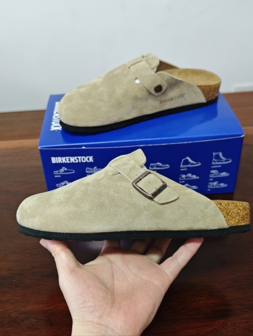 Regular Width Women's Size 10 New With Box Taupe Birkenstock Boston Clog Mule - Picture 5 of 6